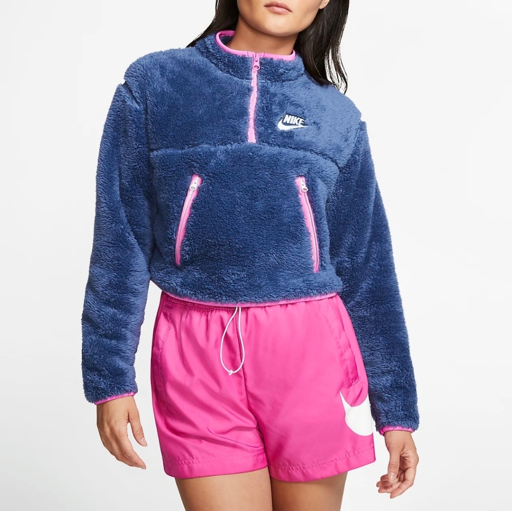Nike crop fleece jacket